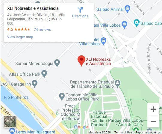 Fachada da loja XLI Vila Leopoldina, revenda de nobreaks e assistência técnica autorizada APC e SMS em São Paulo
